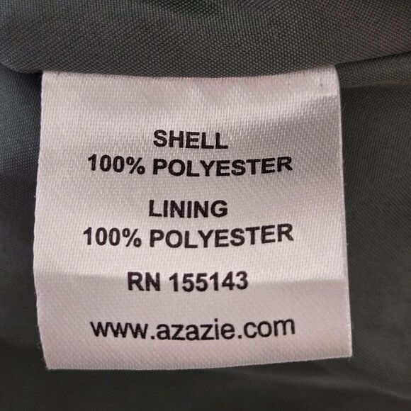Azazie Adele Bridesmaid Dress Womens Size C 2 Green Chiffon A-line Halter Ruffle - Picture 14 of 15